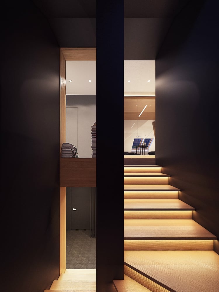 deco-loft-luxe-escaliers-bois-deuxième-étage
