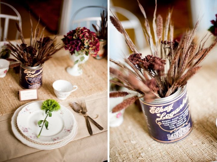 déco-automne-table-festive-bouquet-blé-boîte-métallique
