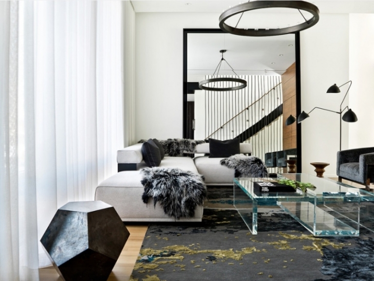 décoration intérieur salon luminaires meubles design avant-garde