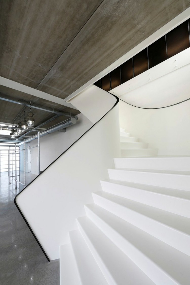 escalier-design-minimaliste-blanc-rampe-design-organique-noir-blanc