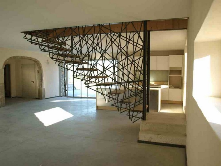 Escalier suspendu de design moderne en 55 exemples supers Escalier Contemporain inspiration
