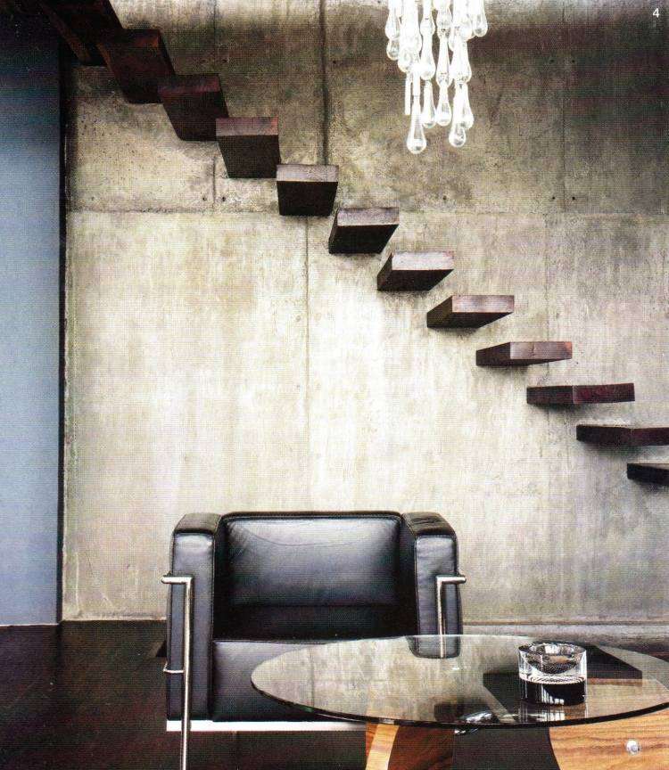 Escalier suspendu de design moderne en 55 exemples supers Escalier désign Marche
