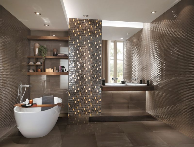 Faïence salle de bains – 88 des plus beaux carrelages design Carrelage de bains Créatif salle