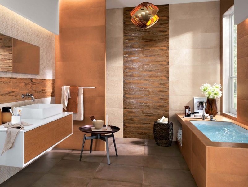 Faïence salle de bains – 88 des plus beaux carrelages design Carrelage de bains Créatif salle