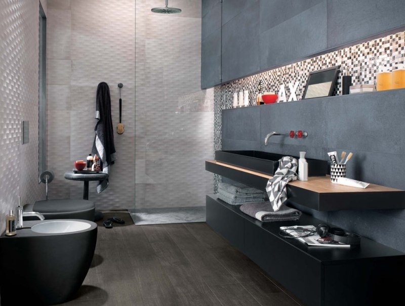 Faïence salle de bains – 88 des plus beaux carrelages design Carrelage de bains Créatif salle