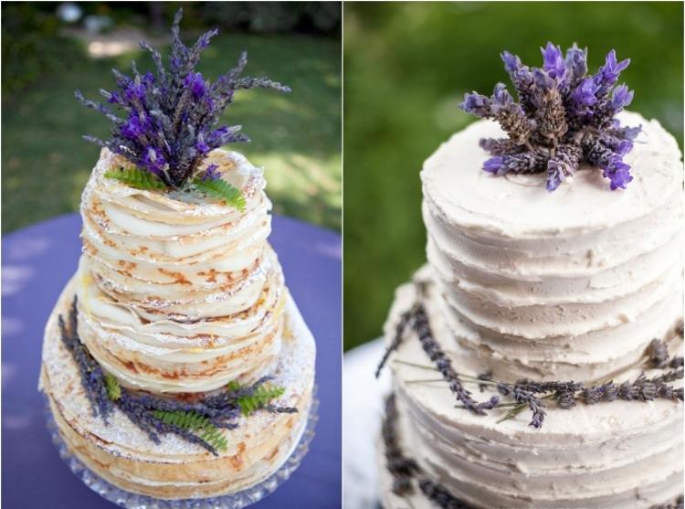 gâteau-mariage-crêpes-décoré-lavande-vraie-lavande-papillon