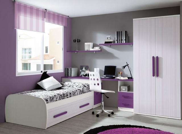 idee-mobilier-chambre-enfant-lit-armoire-rangement-etageres-murales-bureau