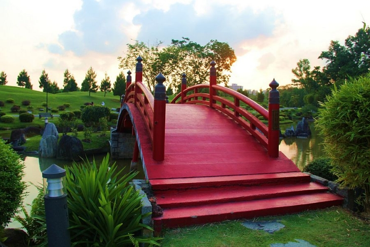idee-pont-de-jardin-couleur-rouge-bois-pas-japonais