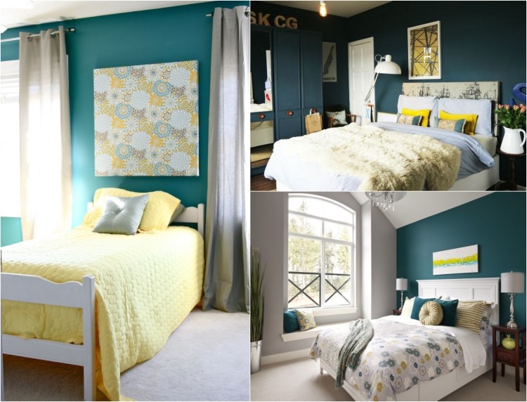 idées-couleur-peinture-bleu-vert-décoration-murale-chambre