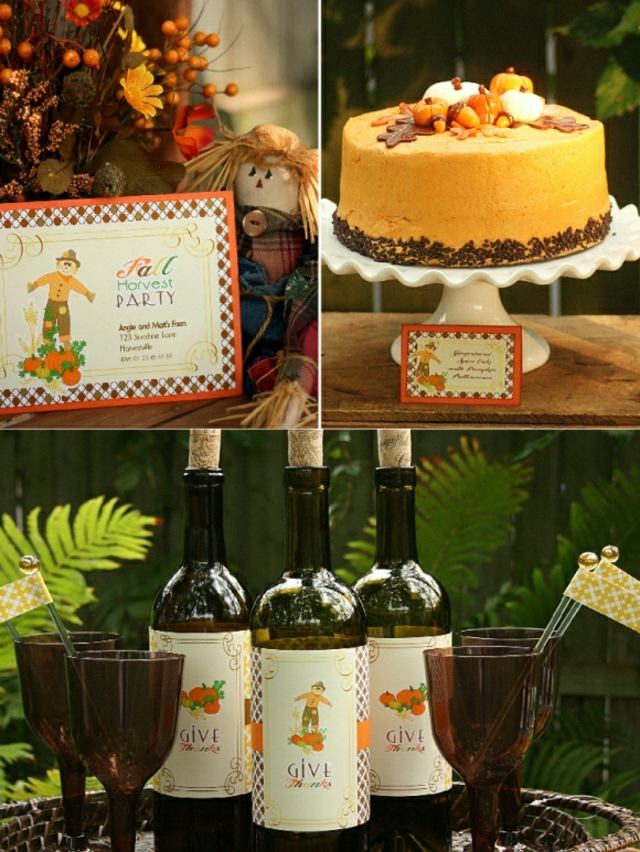 idées-déco-automne-festive-carte-gâteau-étiquette-vin