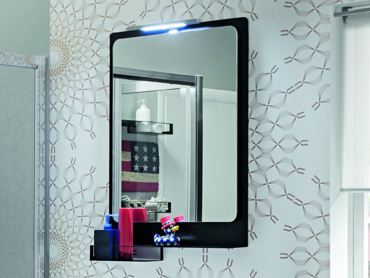 miroir-salle-bain-noir-éclairage-applique-LED-Arblu-Hito