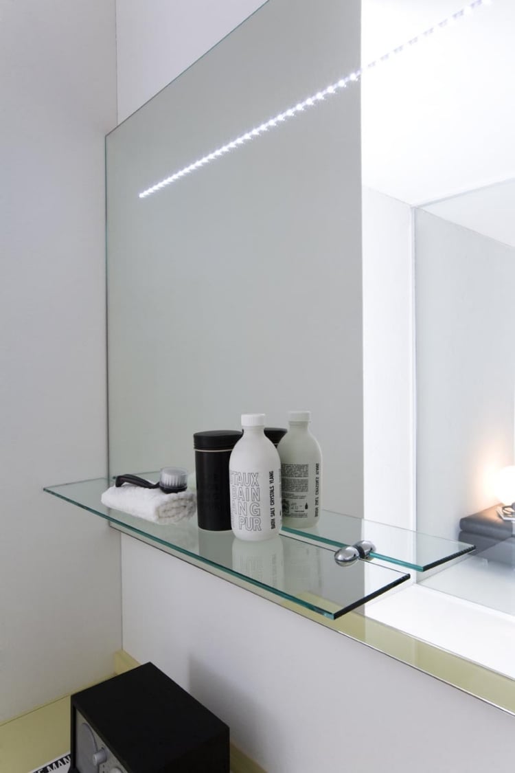 miroir salle de bain ruban lumineux LED intégré-Arlex-Italie