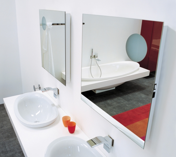 miroirs-salle-bain-lumineux-forme-carré-double-vasque