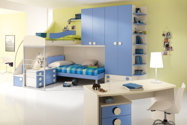 mobilier-chambre-enfant--armoire-rangement-etageres-murale-bureau-chaise-roulettes