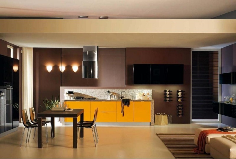 finest good affordable peinture murale cuisine marron en contraste avec les armoires jaunes ud peinture facade cuisine with peinture facade cuisine with - Peindre Des Armoires De Cuisine En Bois finest good affordable peinture murale cuisine marron en contraste avec les armoires jaunes ud peinture facade cuisine with peinture facade cuisine with - Peindre Des Armoires De Cuisine En Bois