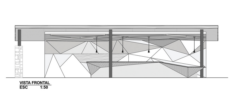 plan-architecte-Nosotros-bar-meuble-bar-design-mur-faceté-Otto-Felix