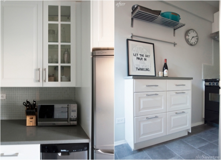 renovation-cuisine-blanche-mosaique-carreaux-gris-placard-plan-travail-gris
