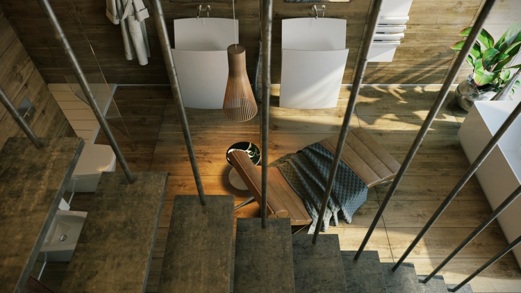 salle-de-bains-de-luxe-escalier-chaise-longue-tout-confort-cuir
