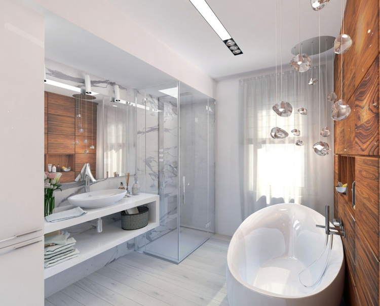 salle-de-bains-de-luxe-suspensions-vasque-revetement-mural-imitation-bois
