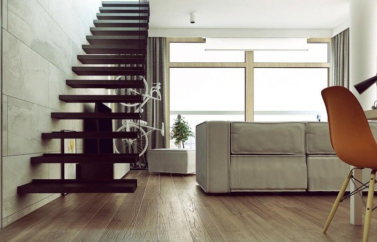 Escalier suspendu de design moderne en 55 exemples supers Escalier Contemporain inspiration
