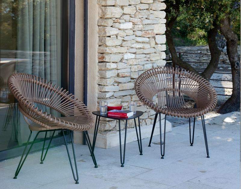 Salon de jardin tressé – 24 designs de meubles en rotin Les beaux fauteuils de salon