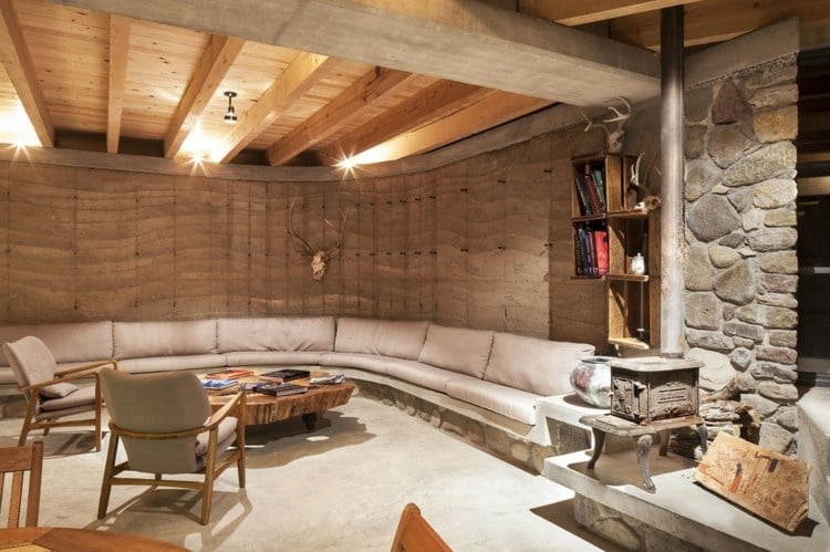 salon maison-écologique meubles bois massif canapé pierre