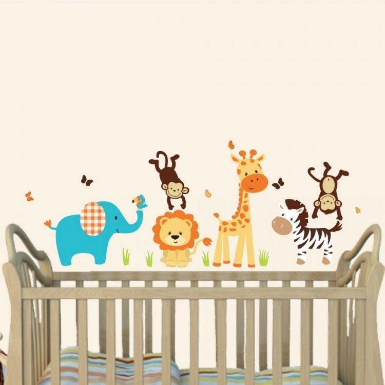 sticker-mural-chambre-bebe-theme-jungle-girafe-zebre