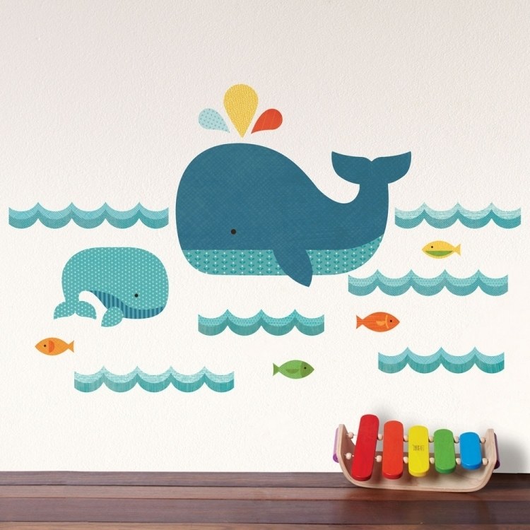 sticker-mural-chambre-bebe-theme-marin-poisson