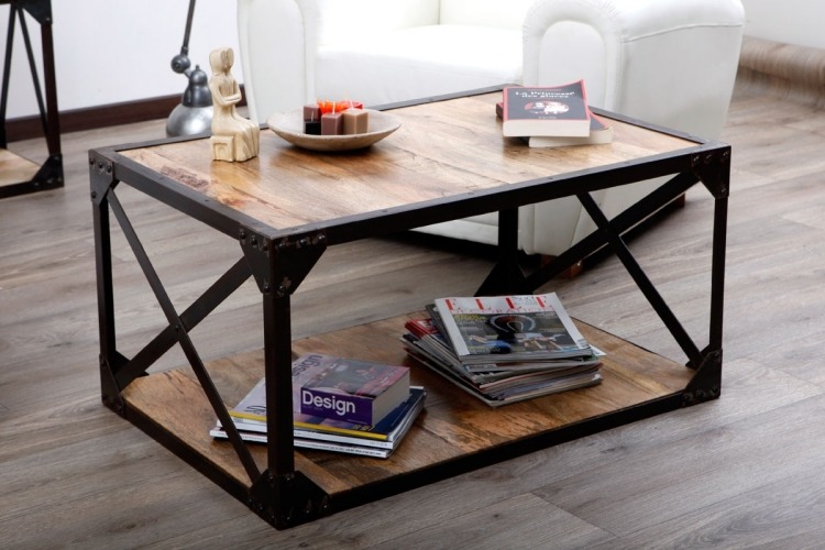 table-basse-bois-massif-acier-espace-rangement-livres