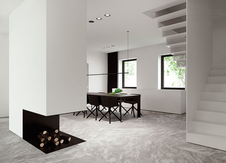 Architecture intérieure moderne style minimaliste – 50 idées Escalier Carrelage désign