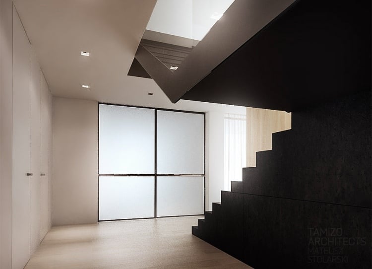 5architecture-interieure-moderne-escalier-droit-noir--plock-tamizo architecture intérieure
