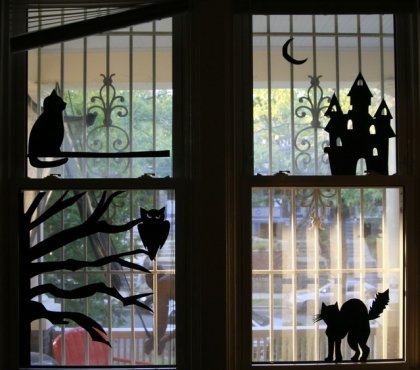 bricolage-facile-déco-fenêtre--chat-hibout-silhouette-