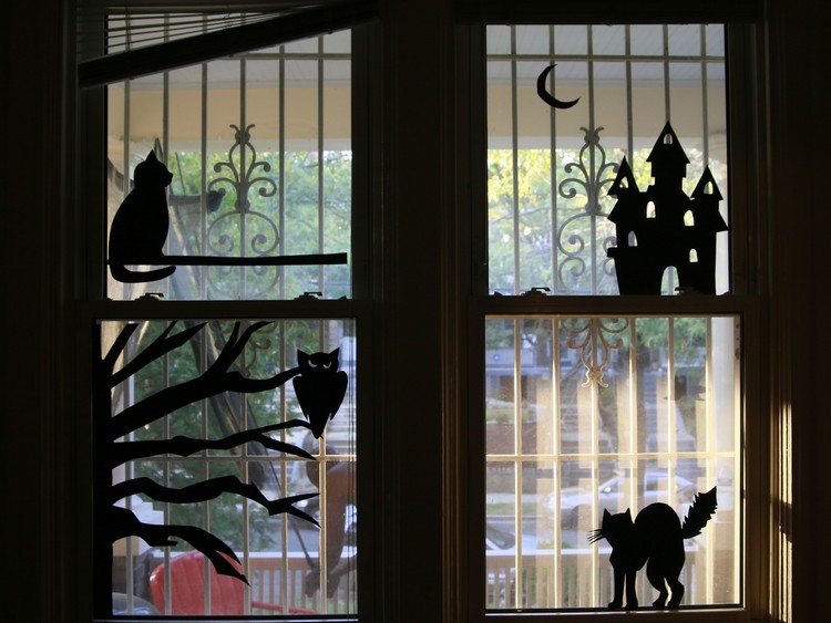 bricolage-facile-déco-fenêtre--chat-hibout-silhouette-