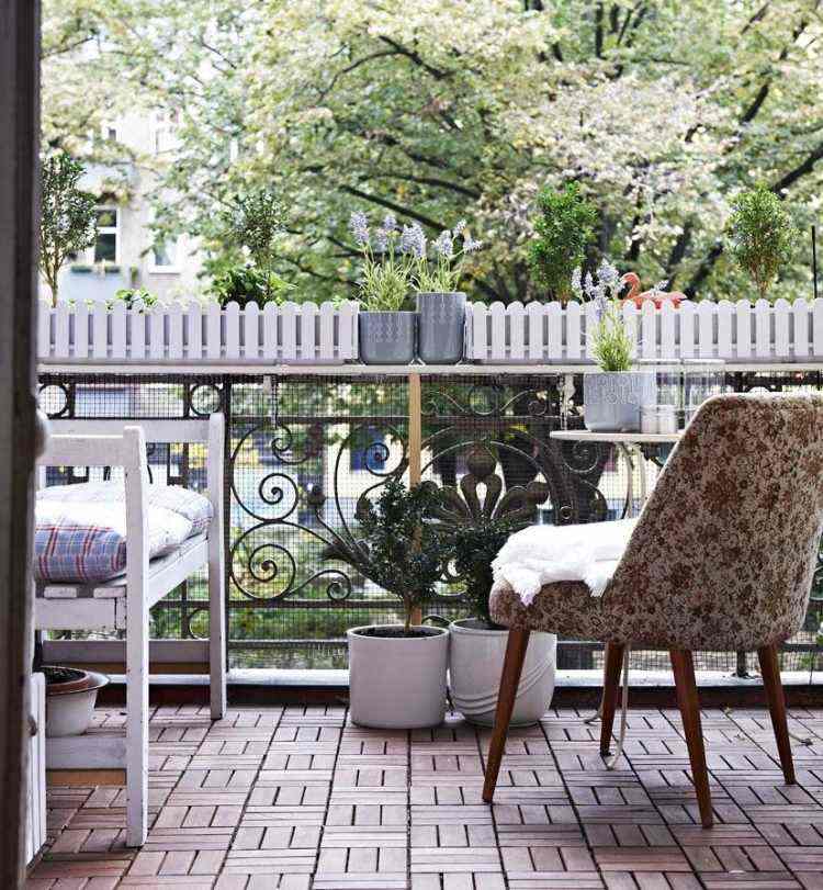 Caillebotis bois: 50 exemples pour votre espace extérieur Vintage Balcon décor