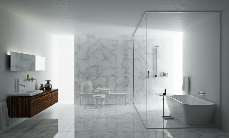 carrelage-sol-marbre-salle-bains-marbre-blanc-parois-verre-baignoire-douche