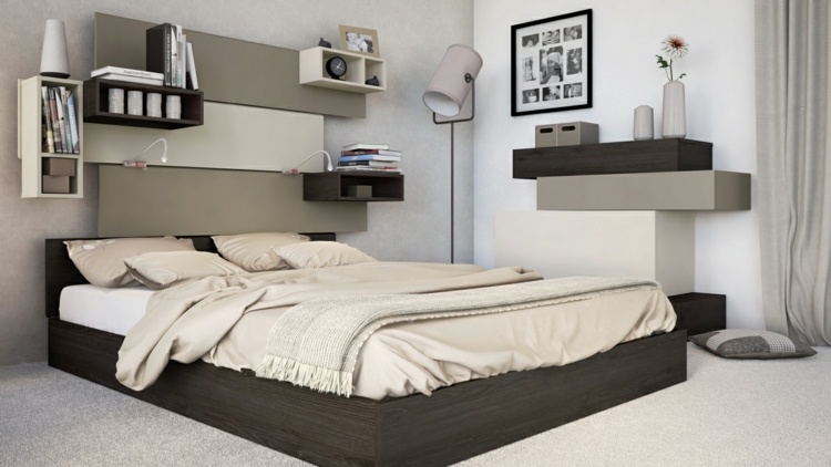 chambre-coucher-moderne-lit-module-mural-bois-sombre-grisâtre