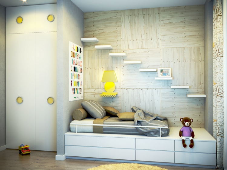 chambre-enfant-blanche-etageres-murale-armoire-rangement-deco-murale