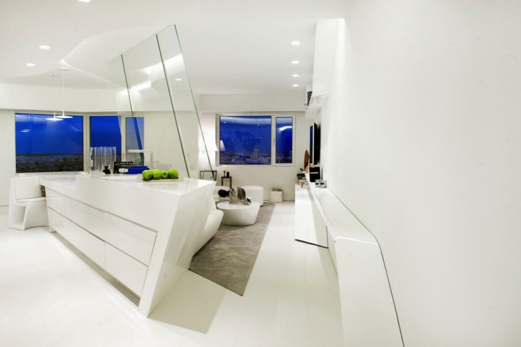 deco-salon-blanc-mobilier-blanc-cuisine-îlot-blanc-design-minimaliste