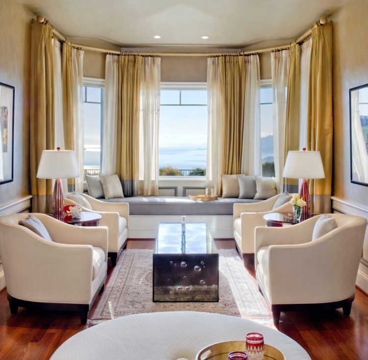 Décoration fenêtre en saillie: 50 inspirations pour l' intérieur! Décor Baie rideaux