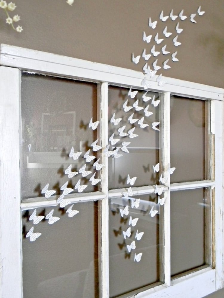 decoration-fenetre-papillons-deco-murale-papier-peinture-blanche