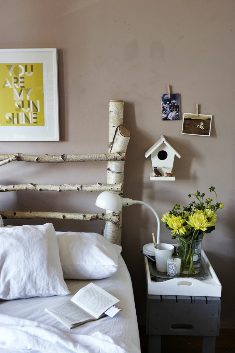 decoration-tronc-bouleau-tête-lit-bouleau-chambre-coucher-bouquet-fleurs-table-chevet-rustique