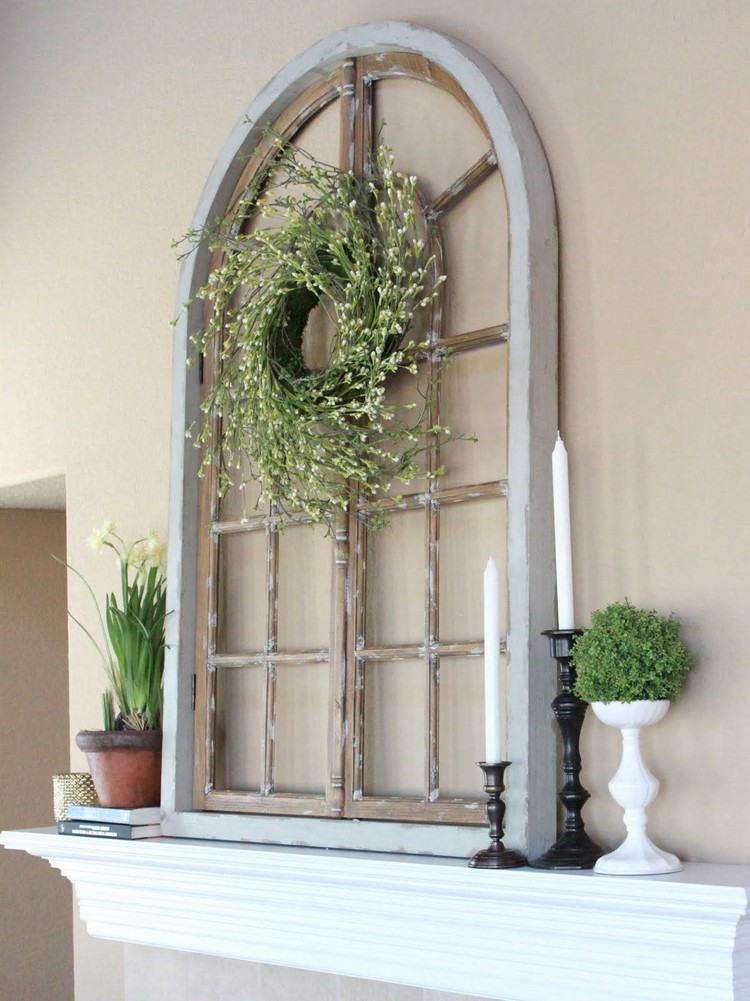 Diy déco 55 idées pour réutiliser le cadre d'une vieille fenêtre Ancienne cheminée Créatif