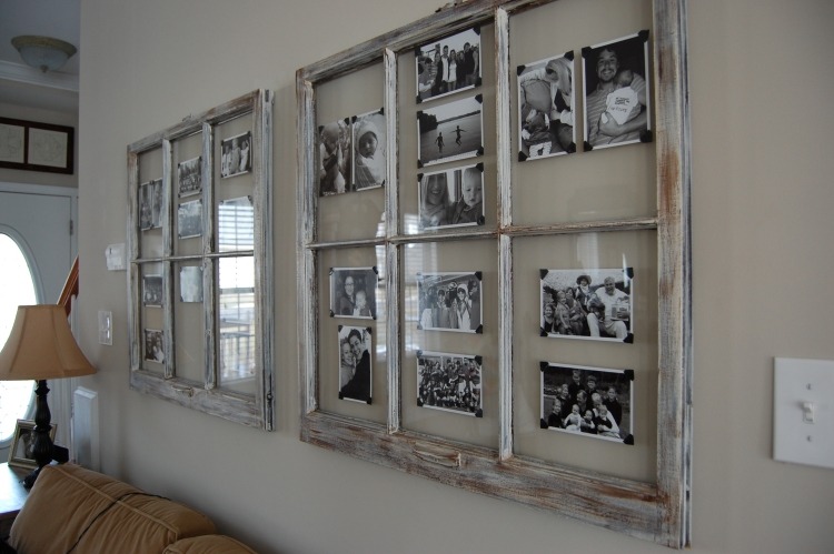Diy déco 55 idées pour réutiliser le cadre d'une vieille fenêtre Cheminée décor Vieille