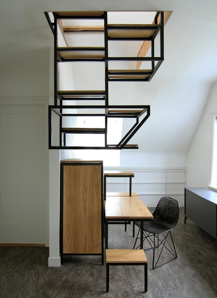 escalier-bois-acier-marches-alternées-bureau-2-en-1