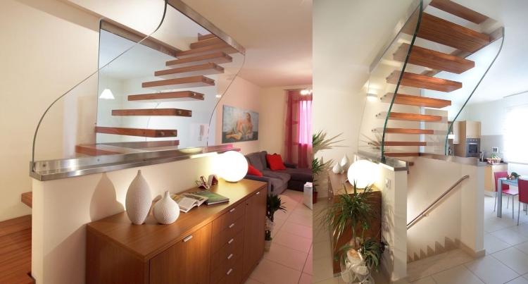 escalier-bois-garde-corps-verre-design-moderne-Maretti