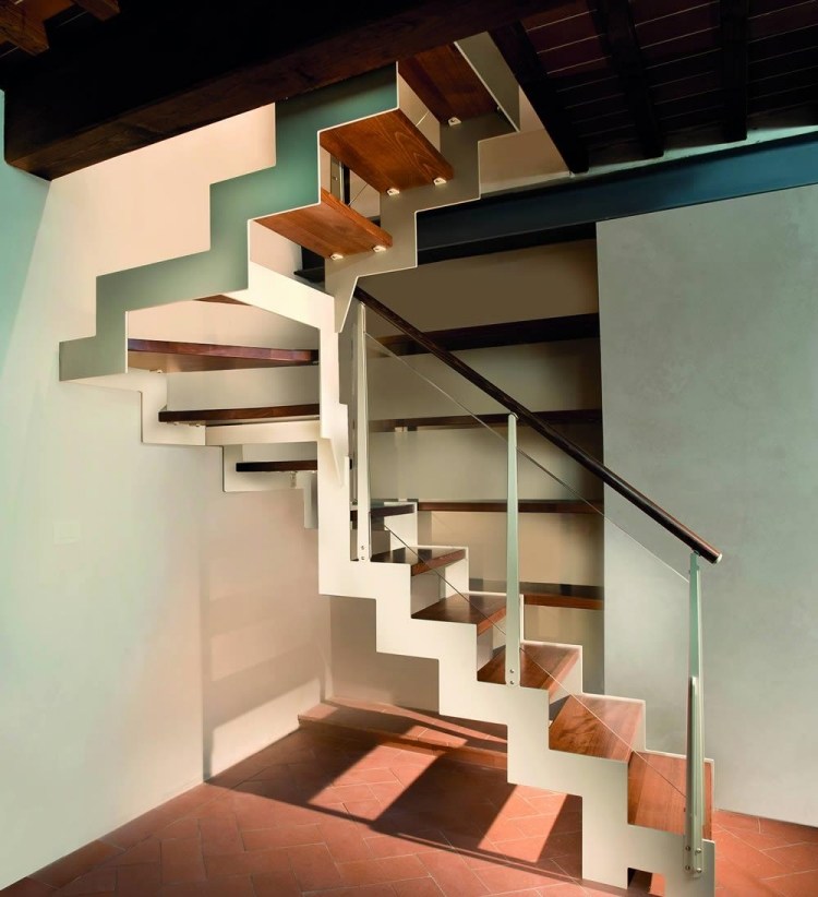Escalier en bois moderne tous les modèles en 55 photos! Escalier Verre désign