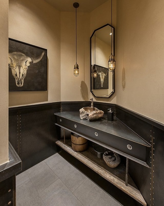 luminaire-intérieur-style-vintage-sous-lavabo-miroir-rectangulaire