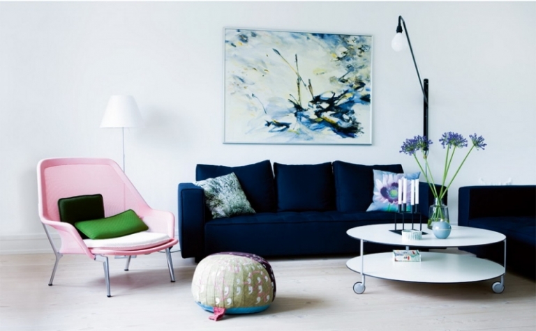 meubles-design-tableau-abstrait-salon-contemporain
