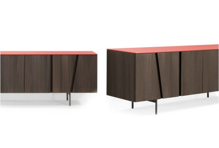 mobilier-design-picture-cairoli-donzelli-commode-bois-plateau-rouge