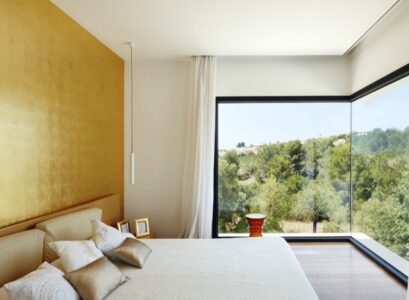 peinture-murale-couleur-or-chambre-coucher